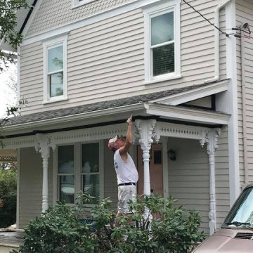 Exterior Wood Painting Before and After