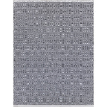 Echo Indoor/Outoor Handmade Flatwoven PET yarn Gray/Ivory Area Rug