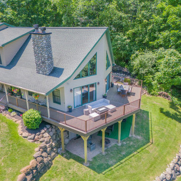Custom Wrap Around Deck with Dry Space in White Lake, MI