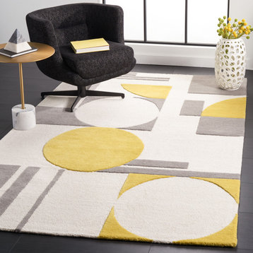 Safavieh Rodeo Drive Collection RD856D Rug, Grey/Gold, 6' X 6' Square
