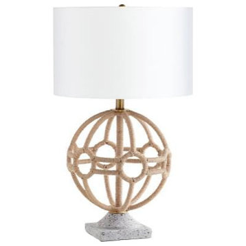 Basilica 27" Table Lamp in Aged Brass