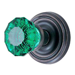 Astoria &ndash; Emerald Crystal Knob - Door Hardware