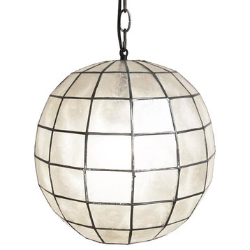 Capiz Shell Globe Lantern 12