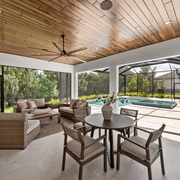 River Shores Trail - Southern Pine Ebony Wood Ceilings Talon Home Builders