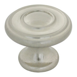 Cosmas - Cosmas 6211SN Satin Nickel Round Cabinet Knob, 1-3/16" Diameter, Set of 5 - Cabinet And Drawer Knobs