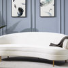 Safavieh Couture Primrose Curved Sofa, Cream/Gold