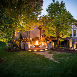 Custom Cut boulder tables - Landscaping Stones And Pavers