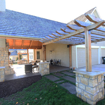 Roof Structure, Fireplace + Grill Station