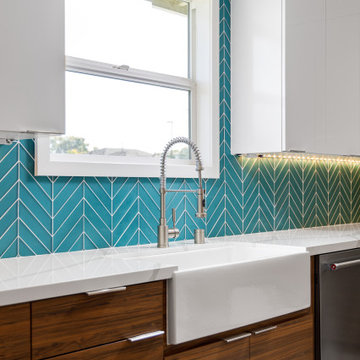 Coastal Modern Kitchen - Long Beach, CA