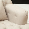 GDF Studio Nelson Tufted Fabric Arm Chair, Sandy Beige