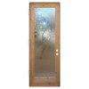 Front Door - High Tide - Cast Glass CGI 033 Exterior - Alder Knotty - 36" x...