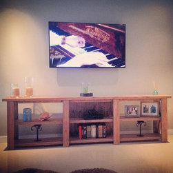 8ft Rustic TV Stand w/ 6 console stations - Entertainment Centers And Tv Stands