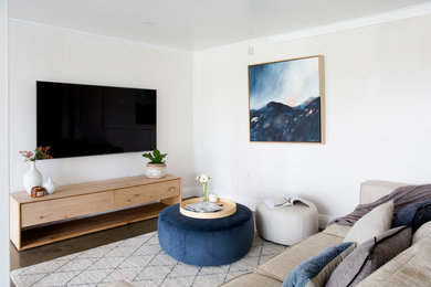 This is an example of a modern family room in Brisbane.