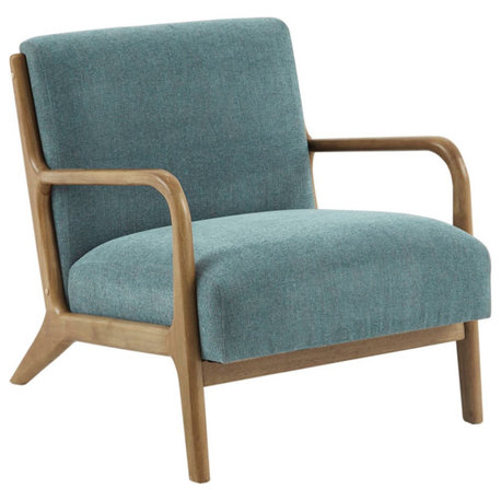 INK+IVY Novak Mid-Century Modern Accent Armchair, Teal Green