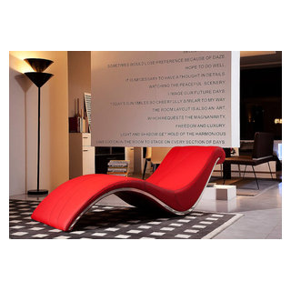 Avana Yoga Chaise Lounge Chair, Red 