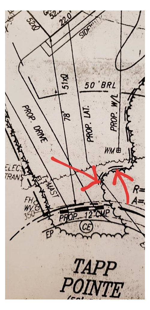 Does anyone know what this line means on this plat map?