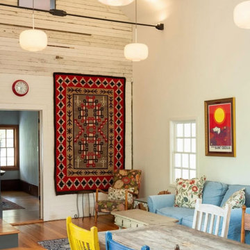 Eclectic Cabin Living Room