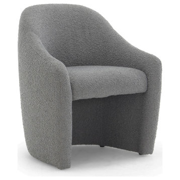 Metro Nora Dining Chair Charcoal Boucle Upholstery