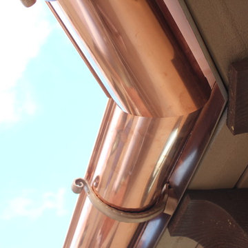 New Home in Palmdale Ca. First day Copper Half Round Gutter