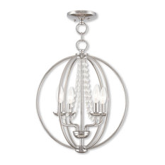 Arabella 4-Light Mini Chandelier/Ceiling Mount, Polished Chrome