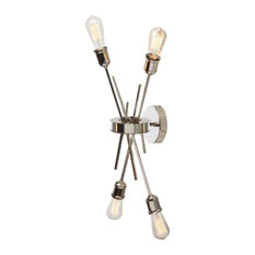 Nebula 4-Light Wall Sconce, Burnished Chrome