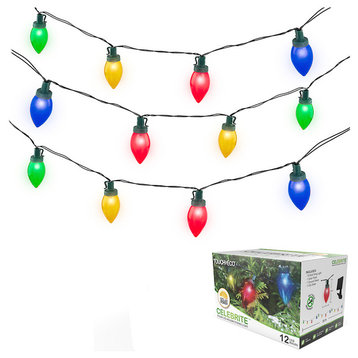 Solar LED Christmas Holiday Bulb String Lights