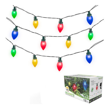 Solar LED Christmas Holiday Bulb String Lights