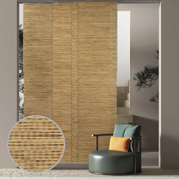 Adjustable Sliding Panel-Natural Woven Textures_Mayonaka