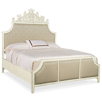 Hooker Furniture 5865-90866-02 Anastasie 80"W Romantic European - Blanc
