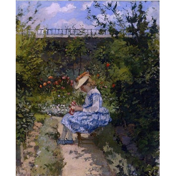 Camille Pissarro Jeanne in the Garden Pontoise Wall Decal Print