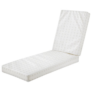 Rectangle Chaise Seat Quilted Lounge Cushion, Chamomile, 80"x26"x3"