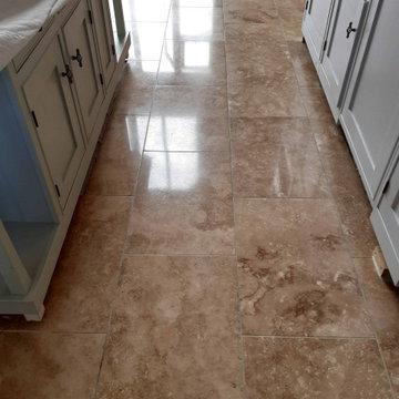 Giving a Travertine Kitchen Floor a Face Lift in Burgh Castle