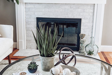 Living room - living room idea in Boston