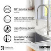 Karran Single-Handle Pull-Down Sprayer Kitchen Faucet, Chrome