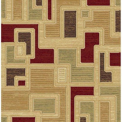 Natco - Shadows Jacob Multi 5 ft. 3 in. x 7 ft. 7 in. Area Rug - Rugs