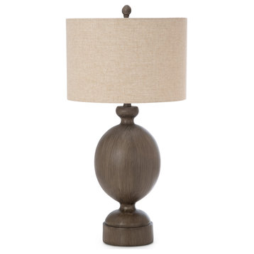 Wren 30" Distressed Brown Poly Table Lamp, Set of 2