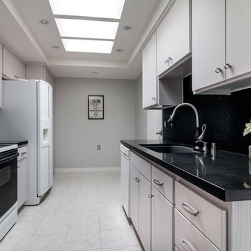 Silver-Stream Modern Flat-Panel Door Kitchen Reface Project