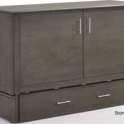 Night and Day Sagebrush Stonewash Cabinet Bed - Furniture