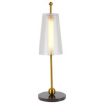 VONN - Toscana 20" ETL Certified Integrated LED Table Lamp, Antique Brass - Beyond its distinct beauty, VONN Artisan Collection is an LED energy efficient solution for any residential as well as commercial setting. While contemporary, this unique Collection will compliment any transitional or modern decor.  Emphasis on design and function absolutely cannot stand short of quality. These handcrafted masterpieces have a lightweight construction and can easily be installed in minutes. The combination of glass, fabric, and metals, the Artisan Art Deco LED lighting Collection employs a variety of colors and finishes to create a distinctive and futuristic effect while preserving the elegance and style of the past.