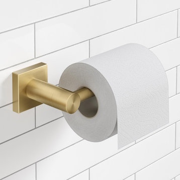 Ventus Bathroom Toilet Paper Holder, Brushed Gold