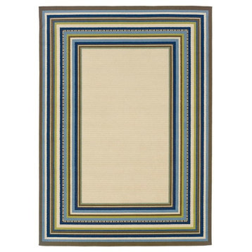 Oriental Weavers Sphinx Caspian 1003X Rug, Ivory/Blue, 6'7" x 9'6"