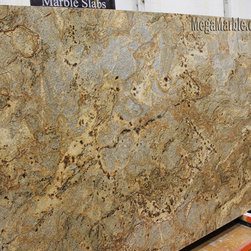 Golden Crystal Granite Slab brazil - Kitchen Countertops