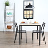 3-Piece Dining Set, Black and Gray