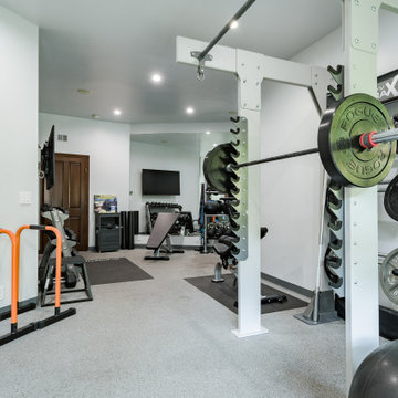 GREY FEATHER MANSION GYM EQUIPMENT
