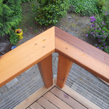 Ipe' deck and cedar cable railing system