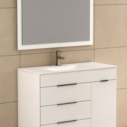 39 inch Modern White Bathroom Vanity - Bathroom Vanities And Sink Consoles