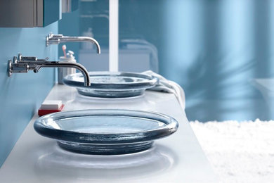 Example of a transitional bathroom design in Seattle