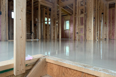 Example of a trendy home design design in Calgary
