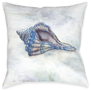 Venice Beach Conch Shell Indoor Pillow, 18"x18"