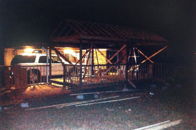 New 14x45' deck with shelter, tables,lighting, grill area,